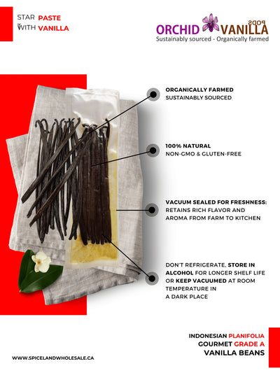 Indonesian Vanilla (Sumatra) Planifolia Gourmet Grade-A Beans<br>For Extract And Baking<BR>1/4 lb, 1/2 lb, 1 lb, 2 lb