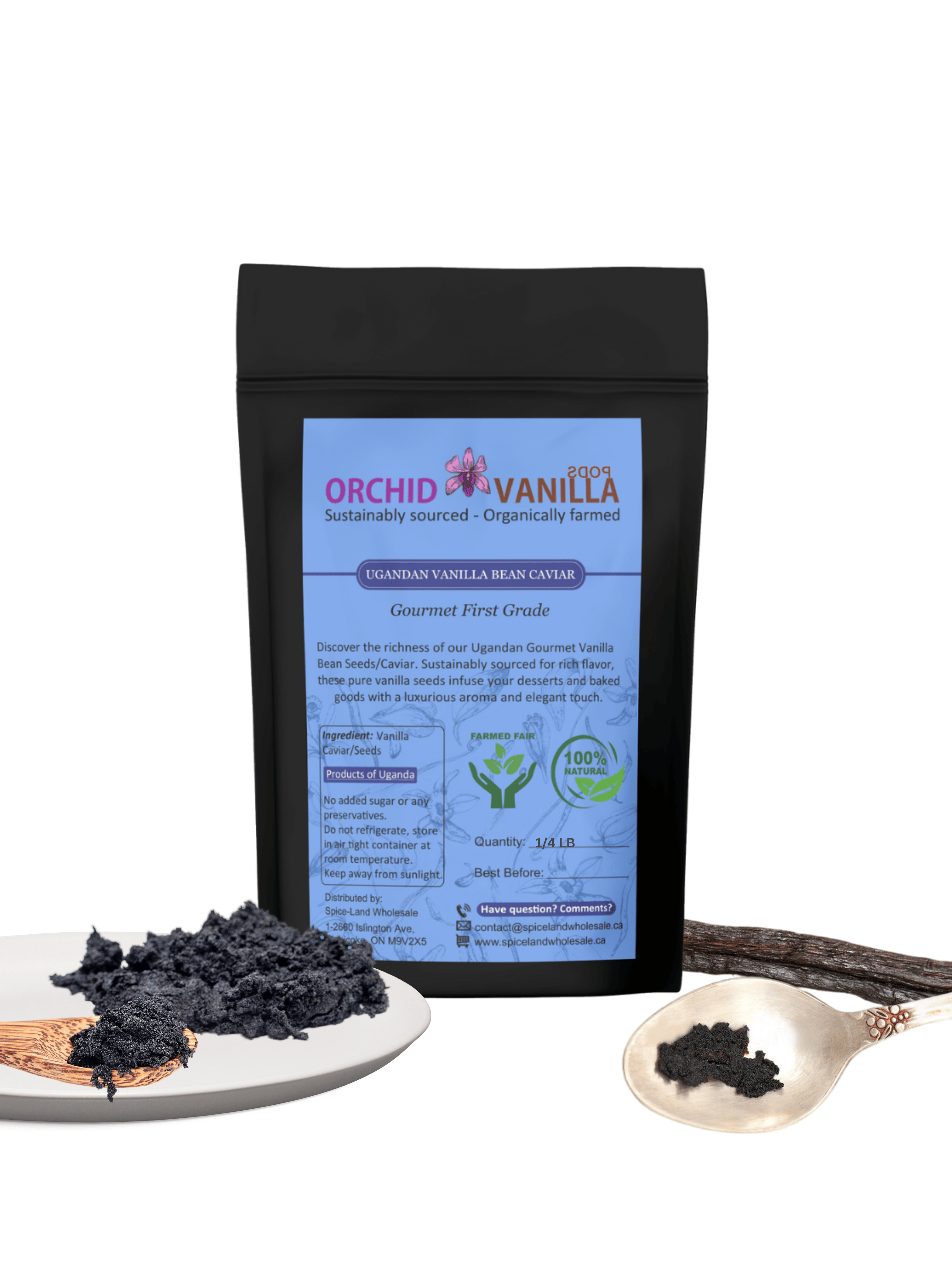 Ugandan Vanilla Bean Seeds/Caviar