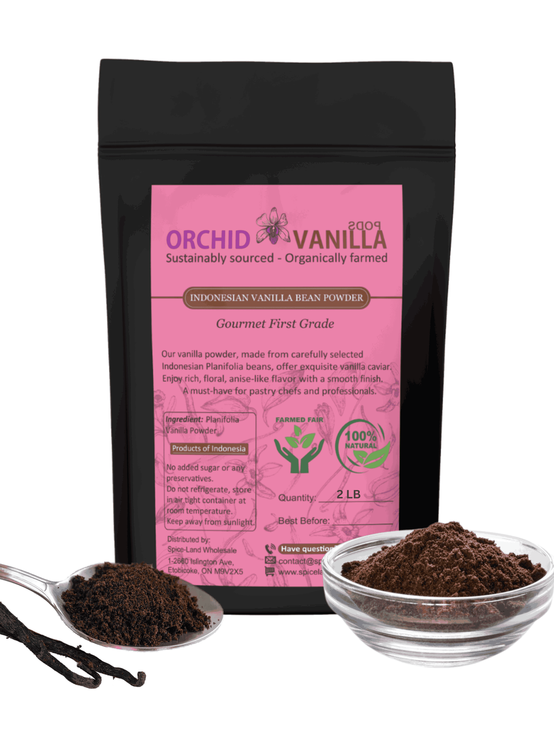 Indonesian Ground Vanilla Bean Powder Planifolia <br> First Grade<BR>