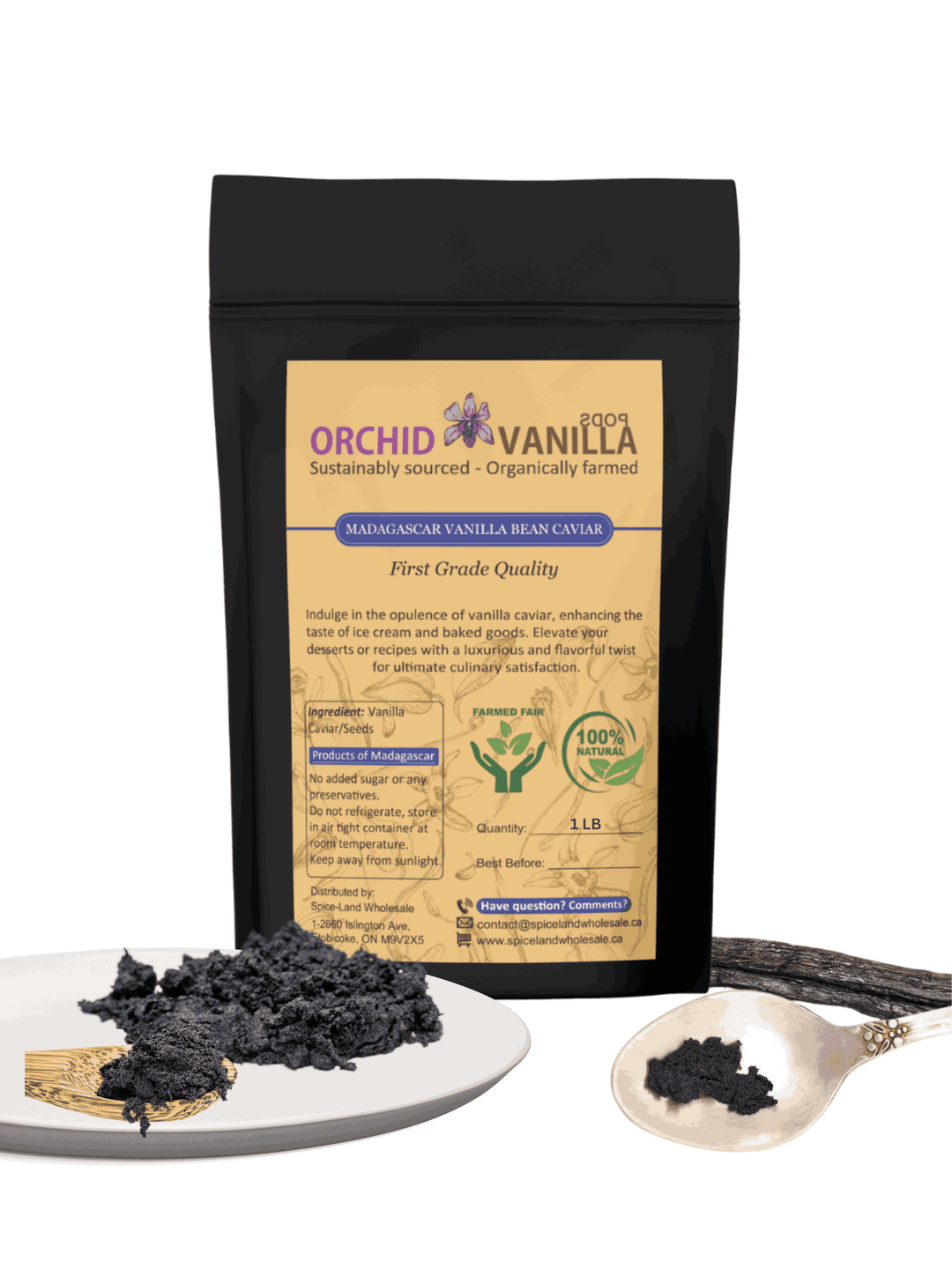 Madagascar Vanilla Bean Seeds/Caviar Gourmet <br> First Grade