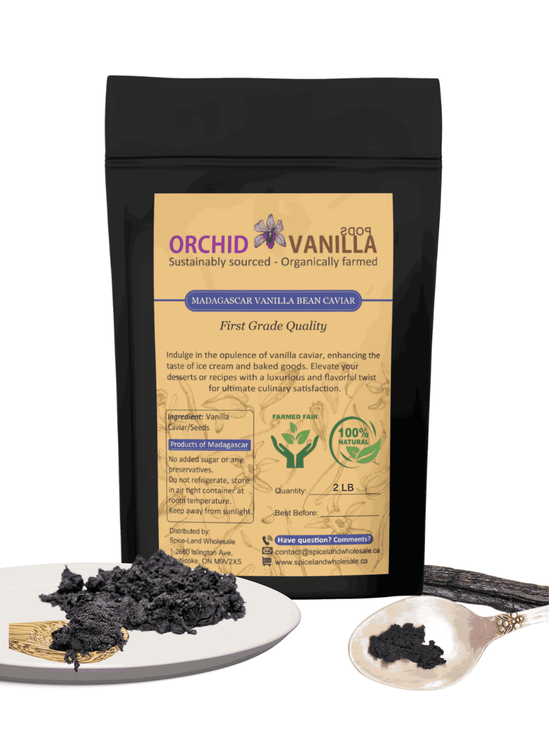 Madagascar Vanilla Bean Seeds/Caviar Gourmet <br> First Grade