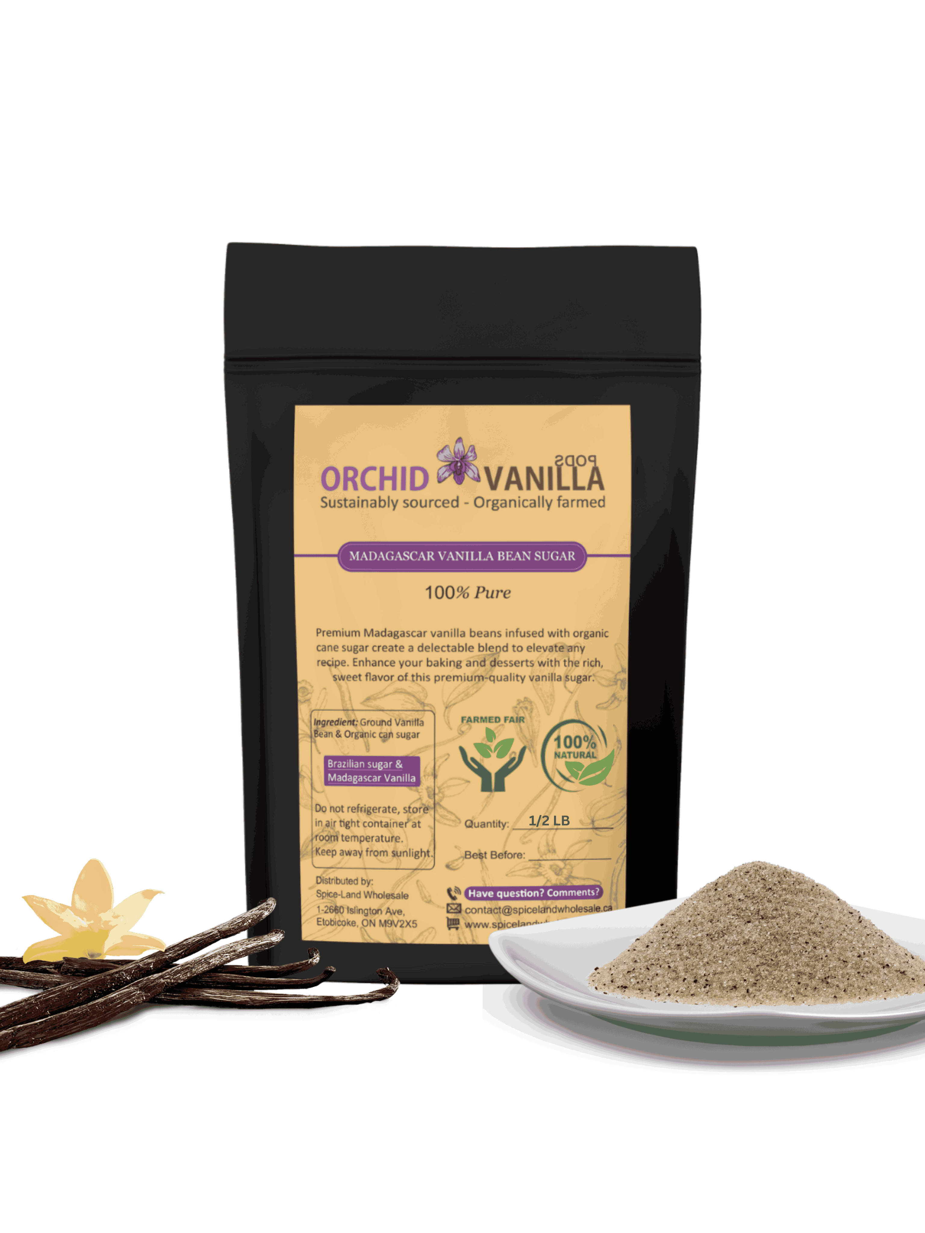 Madagascar Vanilla Bean Sugar <br> Made with Real Vanilla Pods & Pure Cane Sugar