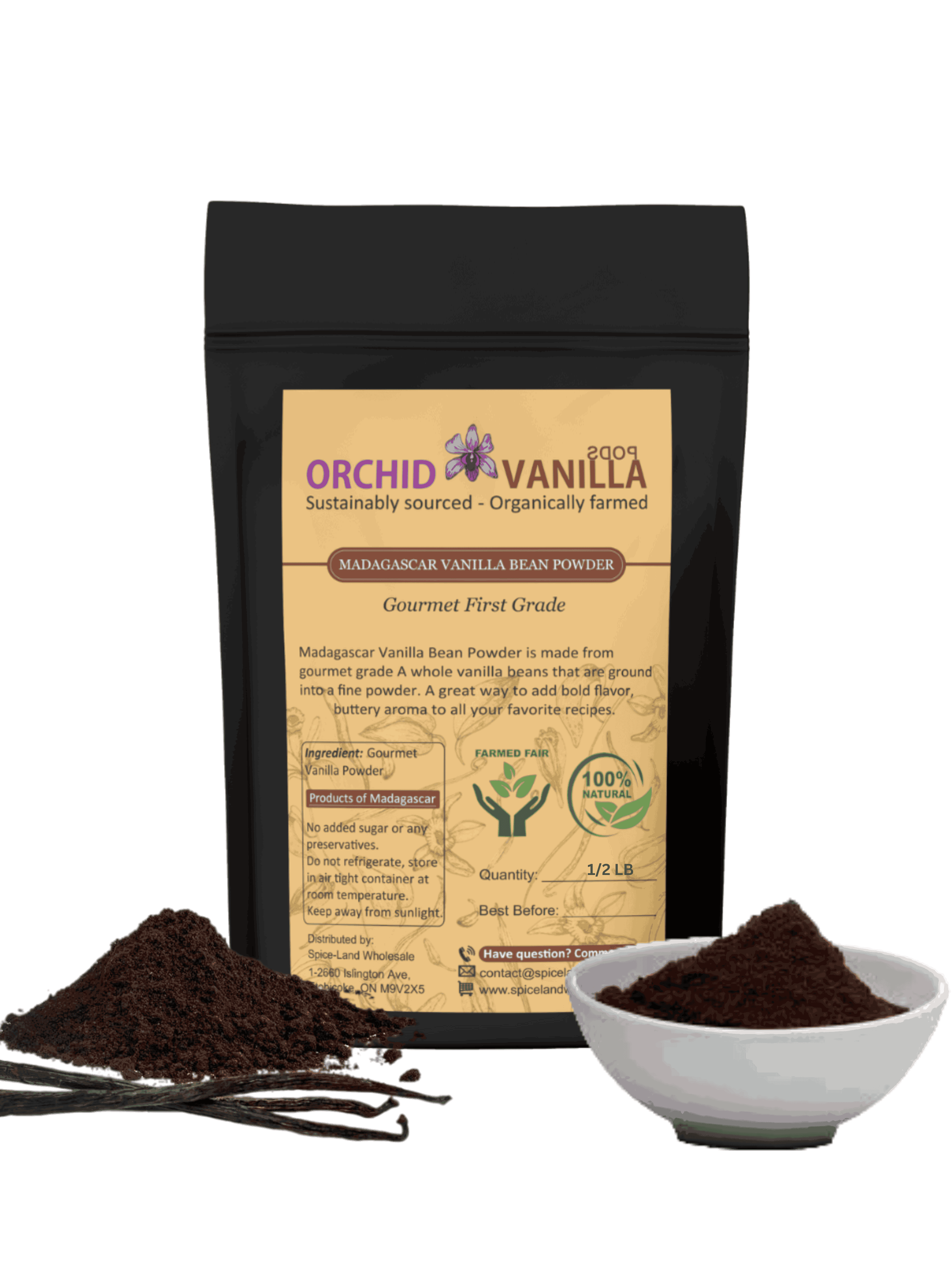 Madagascar Ground Vanilla Bean Powder Gourmet <br> First Grade<BR>