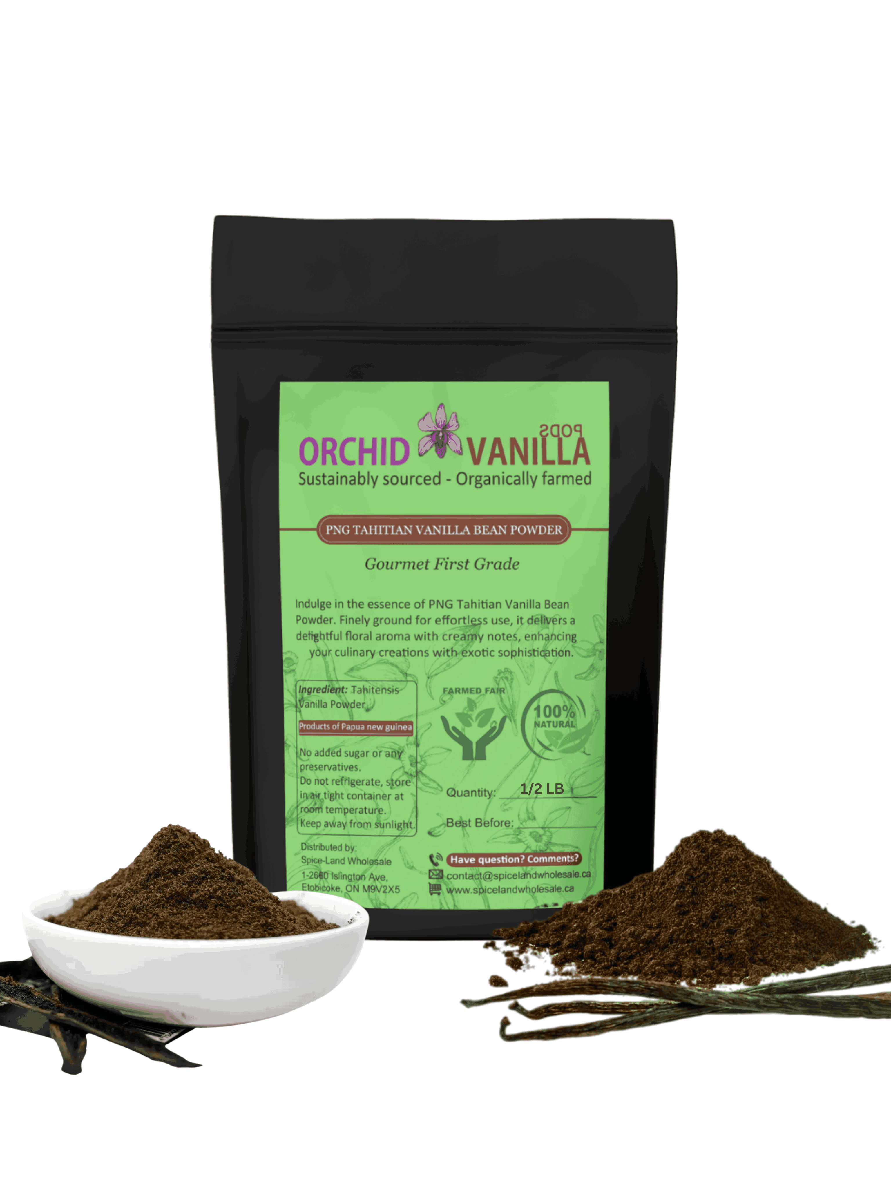 Tahitian Ground Vanilla Bean Powder <br> First Grade<BR>