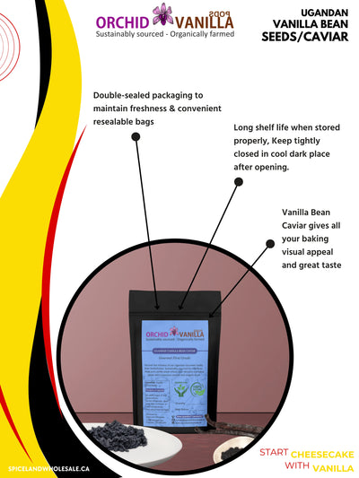 Ugandan Vanilla Bean Seeds/Caviar