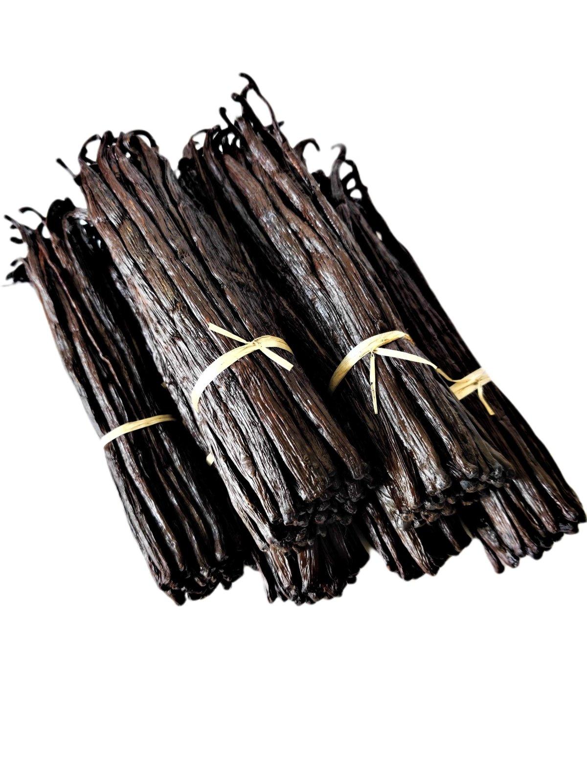 Gousses de vanille Bourbon de Madagascar Gourmet Grade-A<br> Pour l'extrait et la cuisson<br> 1 once, 3 onces, 5 onces, 10 onces, 20 onces, 30 onces